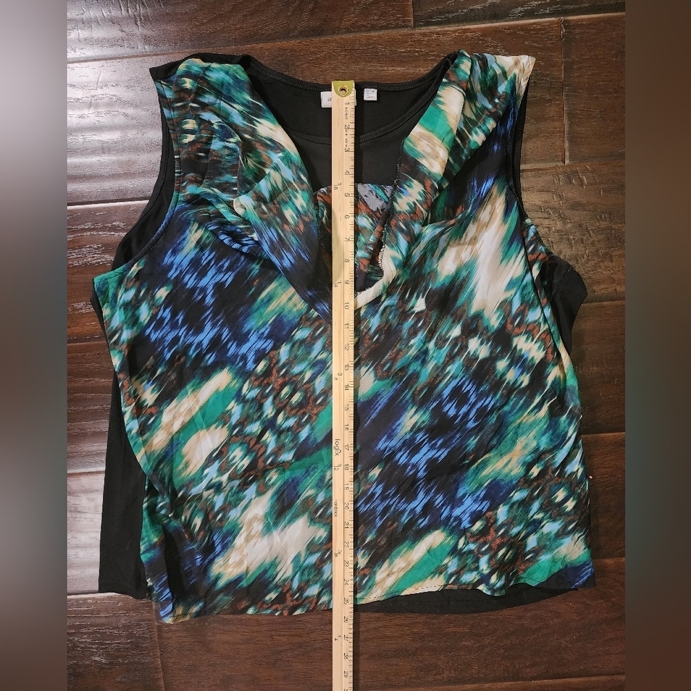 Avenue Womens Cowl Neck Sleeveless Plus Tank Blouse - Picture 3 of 8